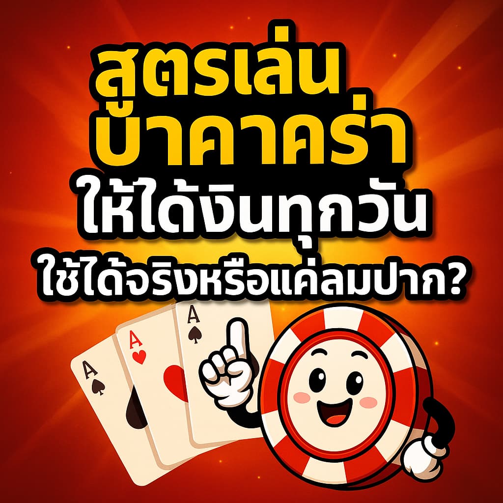 สูตรเล่นบาคาร่าให้ได้เงินทุกวัน ใช้ได้จริงไหมนะเพื่อนรัก